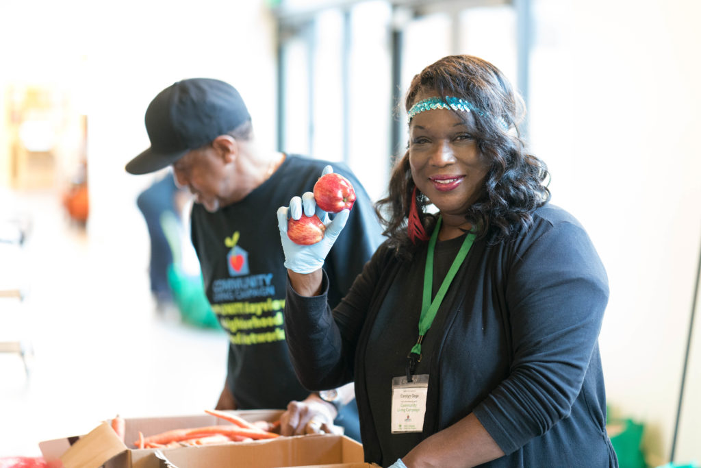 packing groceries for delivery
