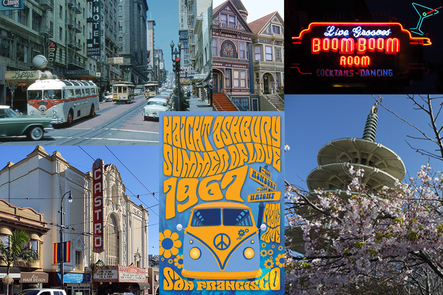 SF neighborhoods-Fillmore-HaightAshbury-Castro-Japantown